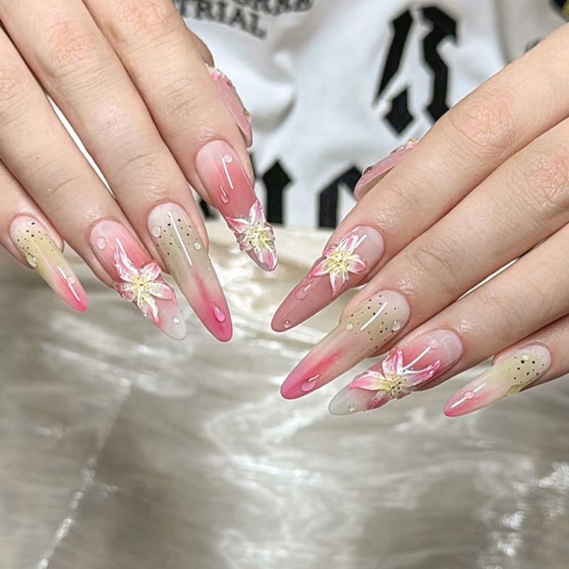Blumen-Nagelsticker, Relief-3D-Nagelapplikationen, Klebeschieber, Nagelkunst-Zubehör, Aufkleber, Nageldekorationen, DIY-Nageldesign