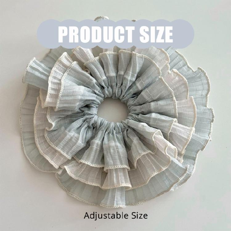 Lacy Hair Tie Elastic Scrunchies Multi Layer French Hair Rings for Elegant Updos Suitable for Long Hair