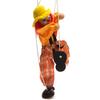 Marionette, string puppet, wooden doll, handmade wooden puppet, theatrical marionette toy, green marionette (clown,