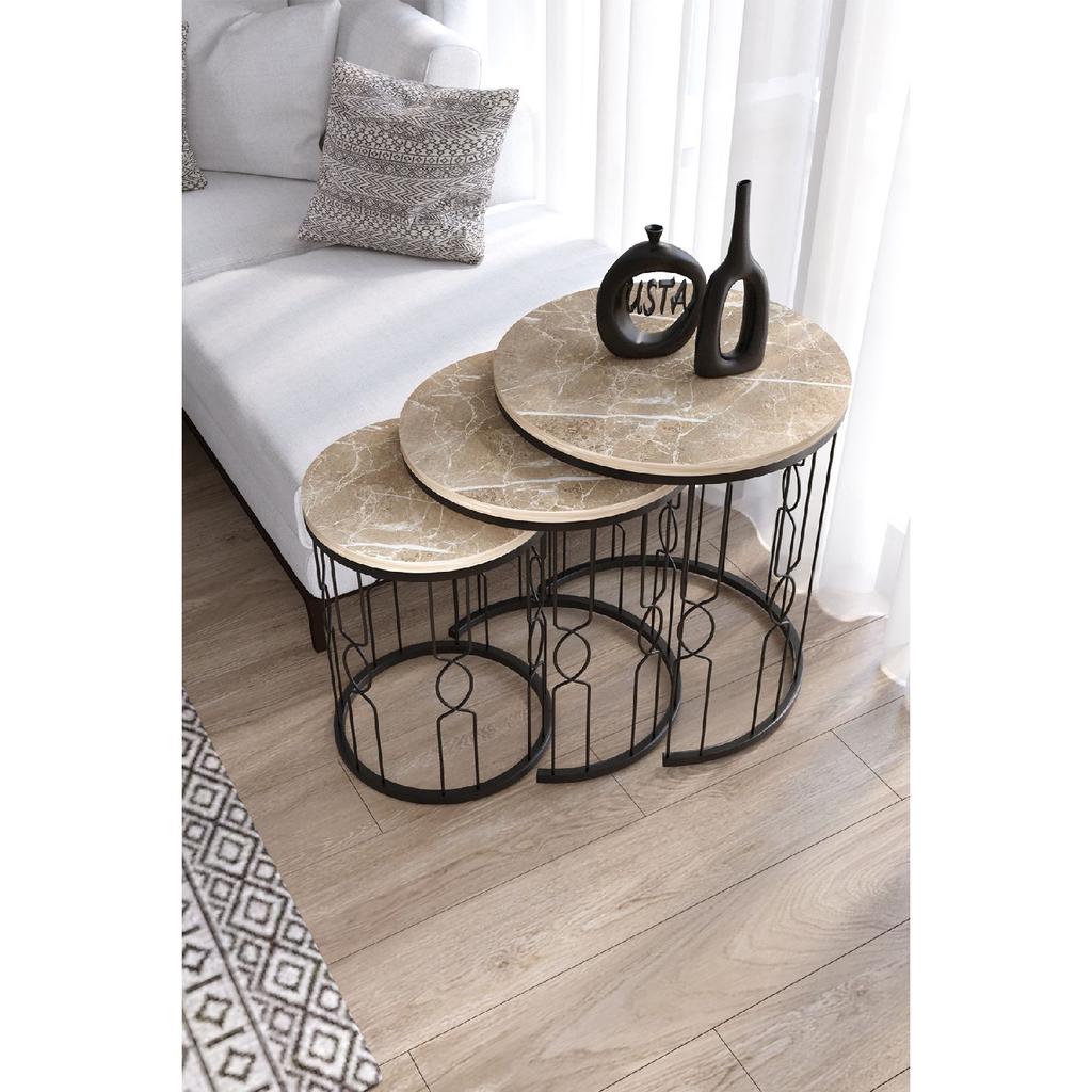 Hayal Wired Model Black Metal Nesting Black Glass