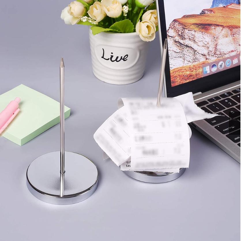 1pz Acciaio Inossidabile Asta Dritta Portafoglietti Memo Spike Stick Per Fattura Ricevuta Accessori Cucina Scaffali & Portaoggetti