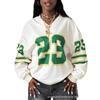Europäischer & Amerikanischer Street Style Colorblock Gerippter V-Ausschnitt Digitaldruck Damen Hoodie