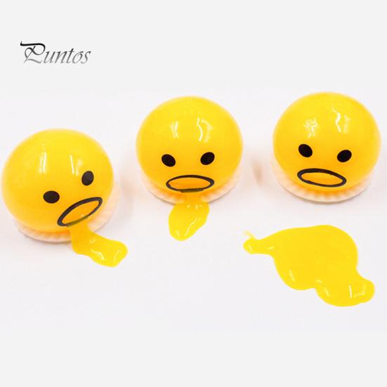 Student Stress Toy Relief Vomiting Yolk Toy, Cartoon Egg Squeeze Relaxation Desk Sensory Hand Exercise Ball Fidget