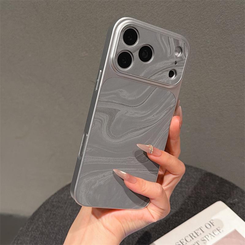 Fashion Velvet Matte Ripple Texture Gradient Phone Case For Apple iPhone 17 16 15 14 Plus 13 12 11 Pro Max Shockproof Soft Cover