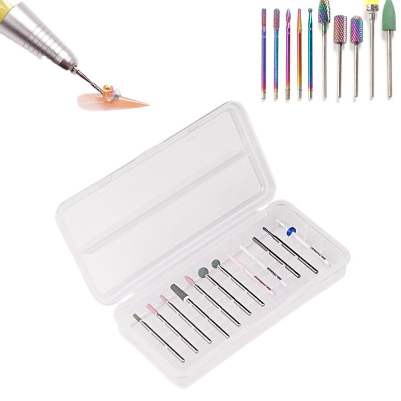 12 Löcher Nagelfräser Aufbewahrungsbox Nagel Schleifkopf Halter Ständer Display Reiniger Staubdicht Fräser Maniküre Organizer Box