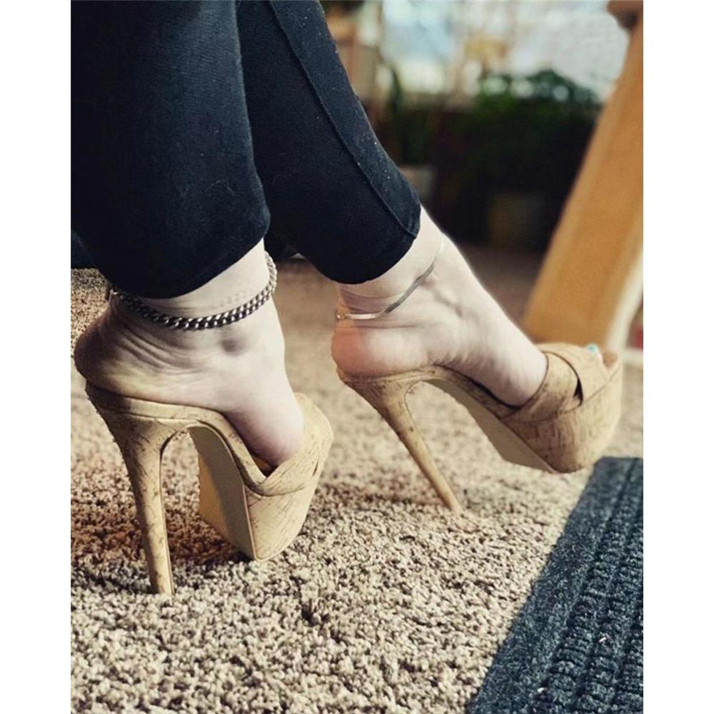 Eilyken Sexy High HeelsWomen Party Shoes Fashion Mules Sandals Size 35-45