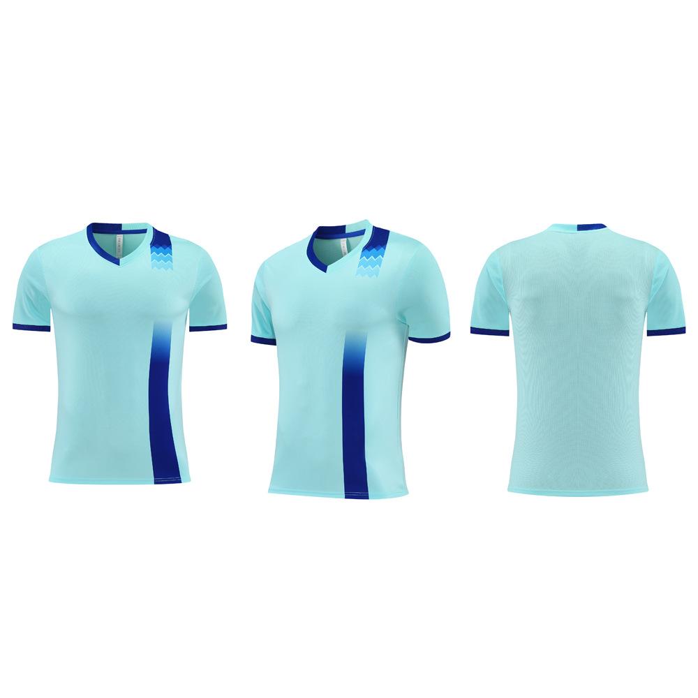 New Football Jersey, Men's Game Training Jersey Set, Children's and Adults' Sports Quick-drying Single-piece Short-sleeved Jersey Customization
