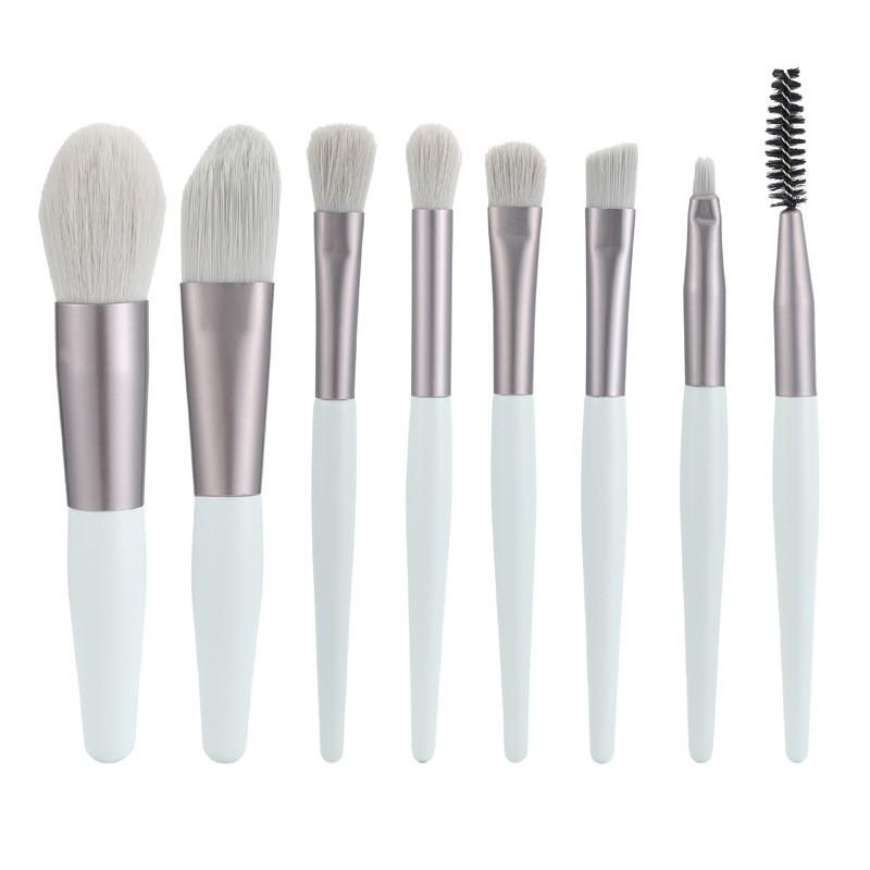 8-teiliges Mini-Reise-Make-up-Pinsel-Set, tragbar, für Lidschatten, Foundation, Pulver, Wimpern, Lippen, Concealer, Rouge, Make-up-Pinsel-Set