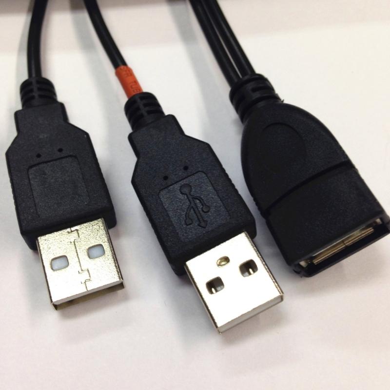 Highly Speed USB2.0 Y Splitter USB Splitter Cable for Simultaneous Charging and Data Syncing with Durability 28AWG Wire