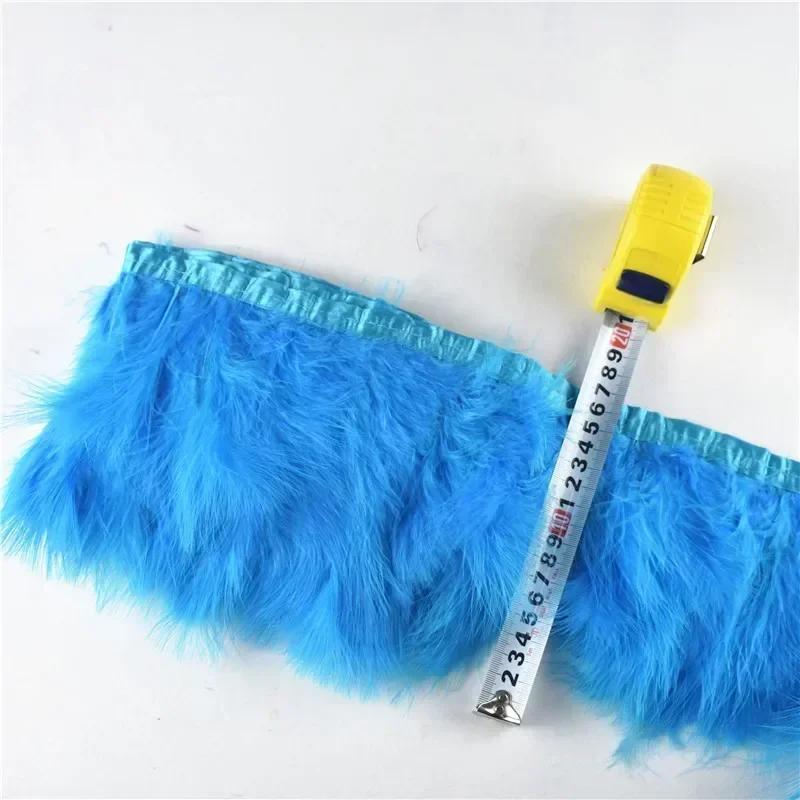 2Yards/lot Natural Fluffy Marabou Feather Trims Fringe 6-8inch Turkey Feathers for Crafts Ribbon Boa Clothing Wedding Decoration