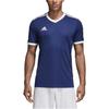 Adidas Logo Print V-Neck Short Sleeve Soccer Shirt Men Tops Blue CE8937