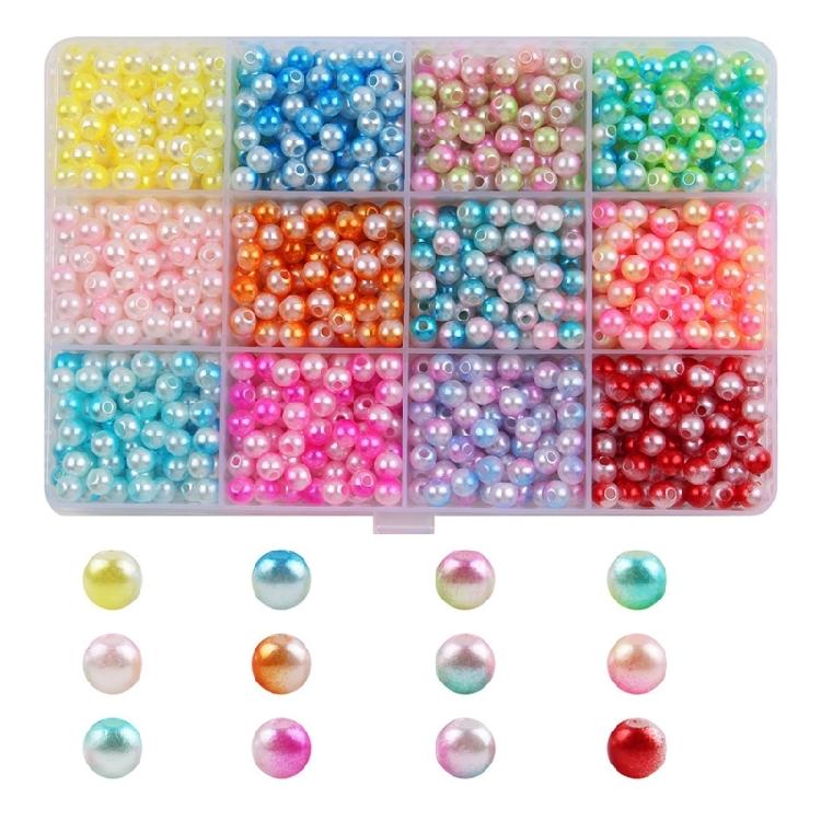 

1200Pcs Colorful Imitation Pearls 6MM Sew on Pearls Beads with Holes for Craft Jewelry Making Bracelets Necklace Earring 1
