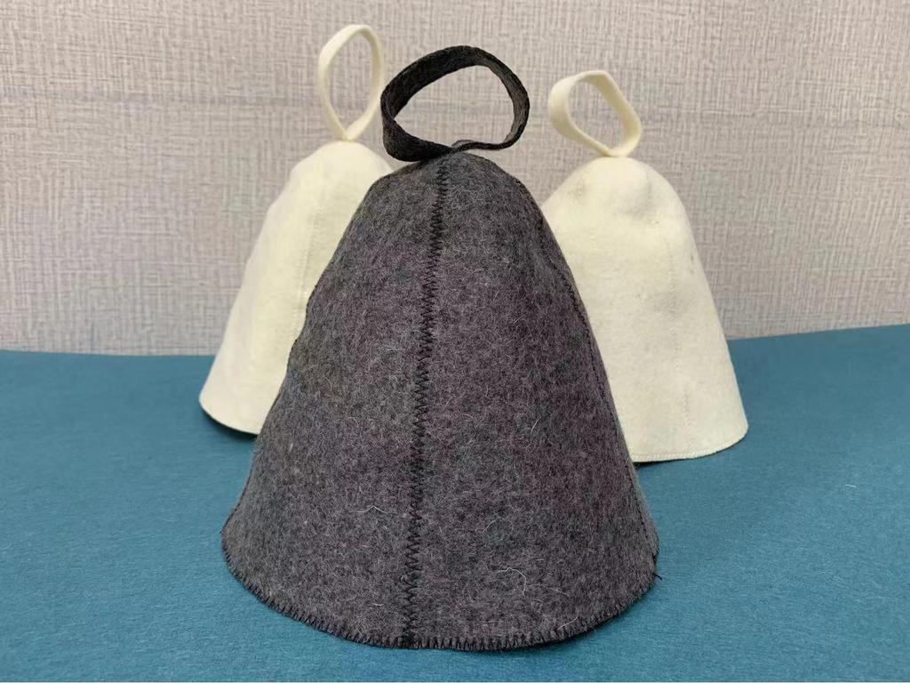 Custom Felt Bath and Sauna Caps: Tailored To Your Drawings and Samples.