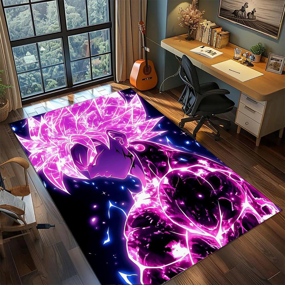 

Goku Washable Bedroom Floor Mat, Non Slip Large Area Rug Carpet Indoor Gamer Room Decoration.-TING 60x90cm