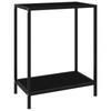 Day and Night - Day and Night Console Table Black Tempered Glass 60x35x75 Cm