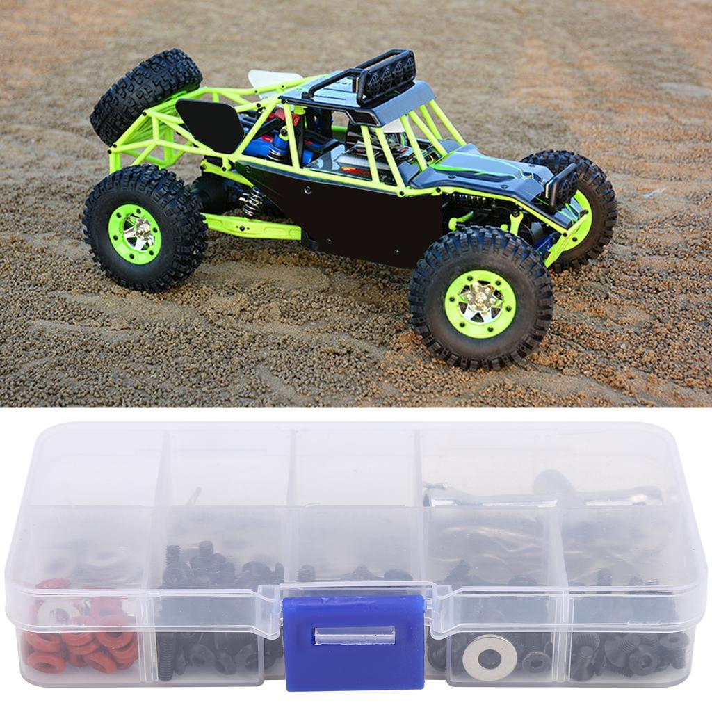270Pcs RC Metal Screw Accessory Replacement Kit Fit for 1/8 1/10 Remote Control Car