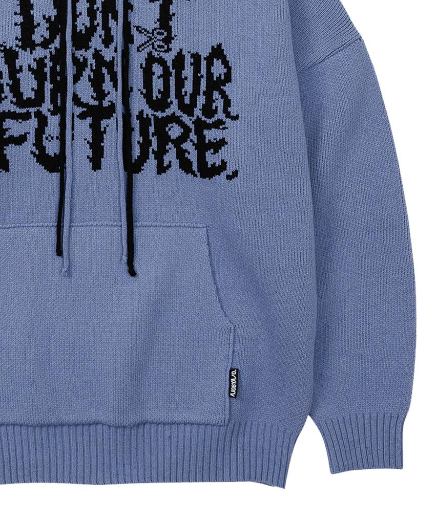 AJOBYAJO [Pba] Dbof Wool Knit Hoodie [Lilac]