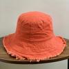 Cappello a secchiello in cotone con frange  Morbido cappello da pescatore  Forma in filo di alluminio Lavabile in acqua  Cappello a secchiello tinta unita da donna per tutte le stagioni