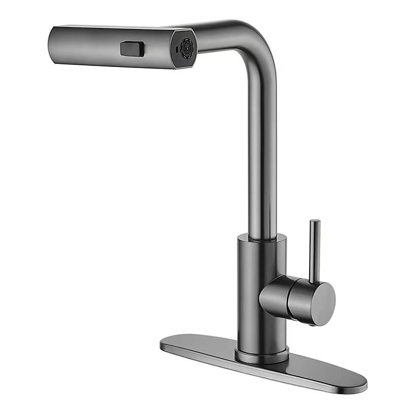 304 Stainless Steel Pull-Out Hot & Cold Rain Spray Kitchen Faucet