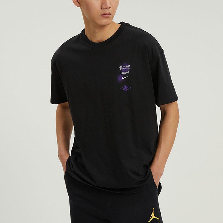 Nike T Shirts Men's Black Crew Neck Moderate Straight Fit DH6737-010