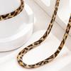 Necklace set with unique leopard print design, snake bone chain, niche bracelet, versatile and high-end jewelry