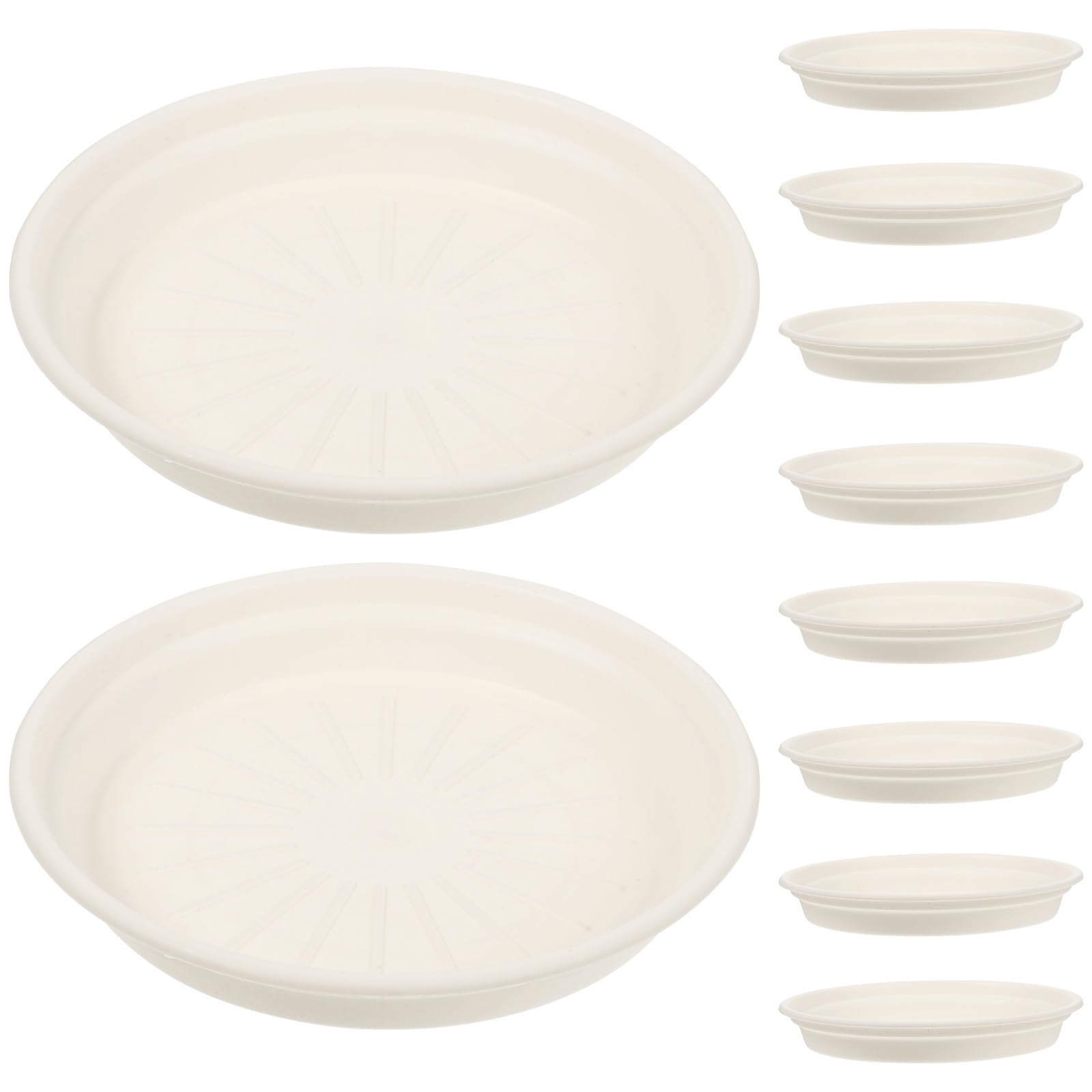 

HANABASS Plant Pot Plastic Round 10 Planter Flower Pot Flower Pot 15x2cm Saucers, Saucers, Pieces, White, Saucers, Plates, Trays, Indoor/Outdoor Use, белый