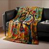 Colorful Abstract Bird Design for All Seasons Blanket Lunch Break Throw Gift