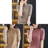 Womens Slim Fit Knit Tshirt With Splicing Detail For Casual Office Wear