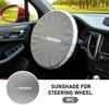 AAFO1 Car Steering Wheel Sunshade Silver Coated Cloth Insulation Protector Accessories For Skoda VRS Superb Yeti Octavia Enyaq Rapid