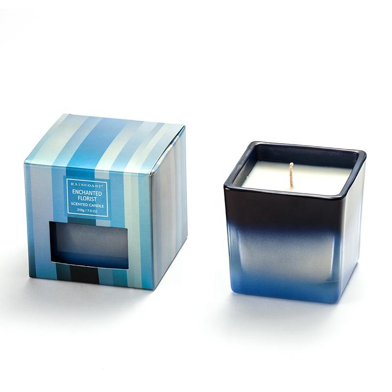 RAINCOAST 210G Art Candles Luxury Aroma Scented Candles in Glass Jar Wholesale 86*86*83mm