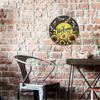 Vintage Bee Welcome Wreath Metal Wall Sign 8x8 Inch Rustic Aluminum Decor Outdoor Plaque For Front Door Porch Home