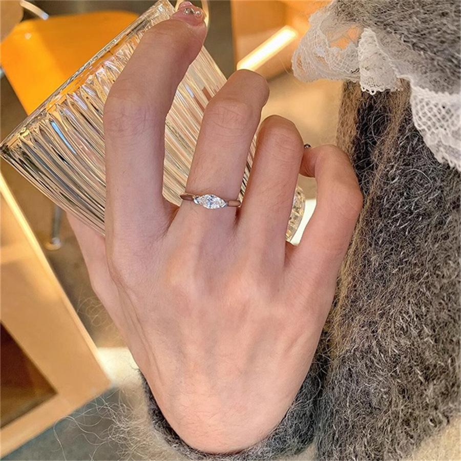 ins wind love zircon ring female flash diamond open index finger ring wholesale