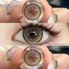 1 Pair Natural Brown Color Contacts Purple Colored Cosmetics Pupils Gray Lenses for Makeup Eyes High Quality Yearly