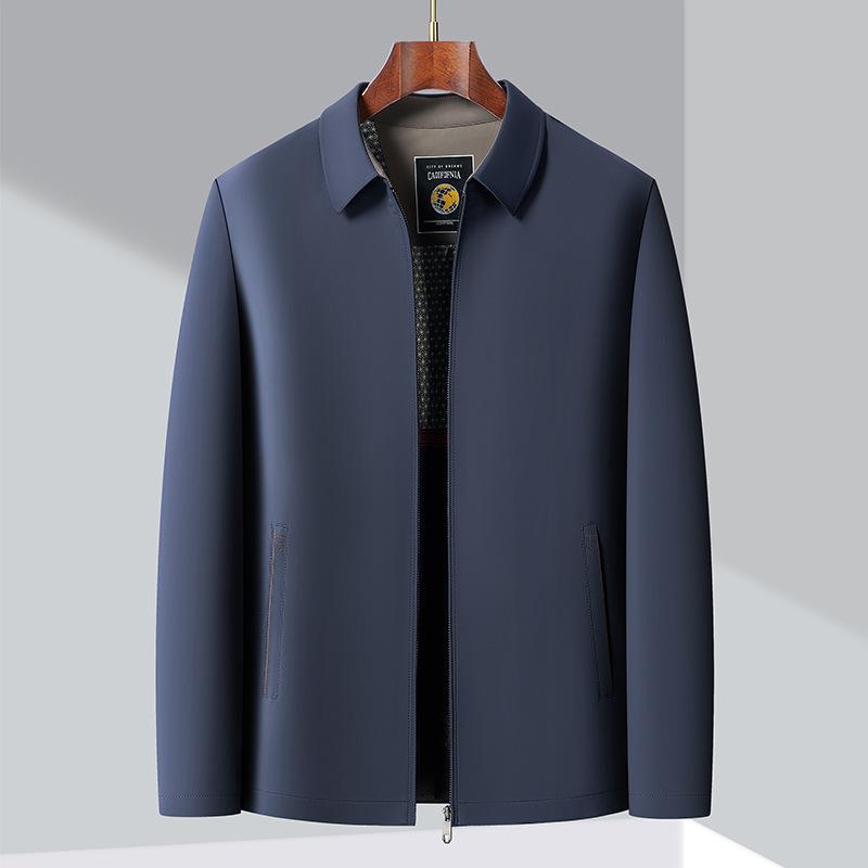 Winter Jacket Men's Short Fleece Thickened Middle-aged and Elderly High-end Jacket Men's Business Casual Jacket
