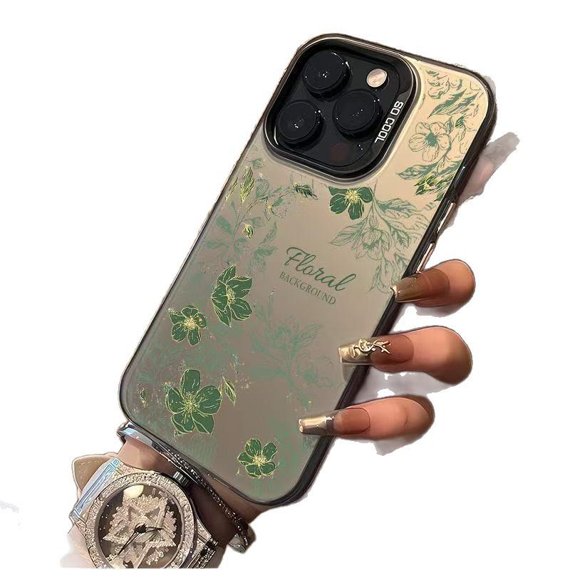 Forest Flower Frosted Phone Case for iPhone 17, 16 Pro Max, 15 Pro, 14/13 - Perfect for Girls