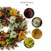 Harvest Festivals Faux Pumpkin Wreath Elegant Fall Flower Wreath Artificial Flower Decoration for Wall or Window