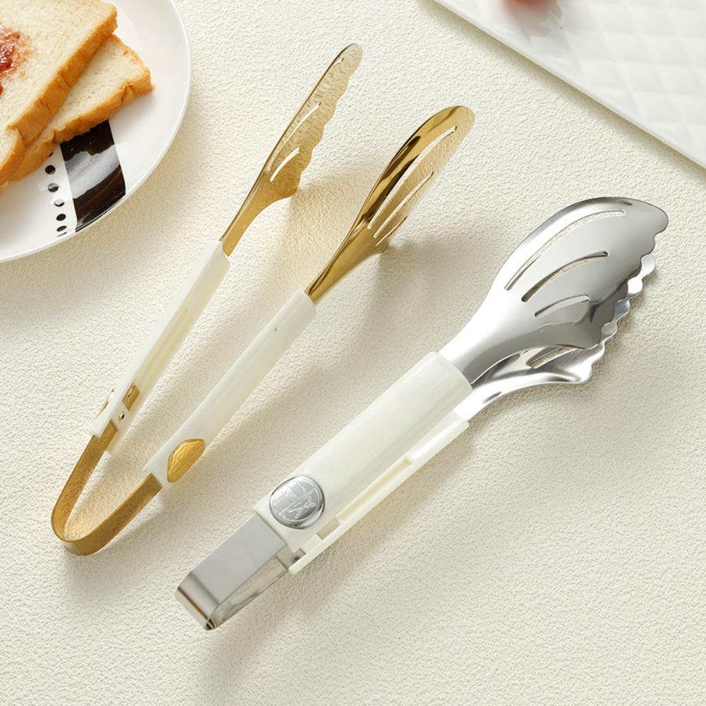 Shell Head Design Food Tongs Stainless Steel Pasta Clamp Multifunctional Barbecue Tong  Party