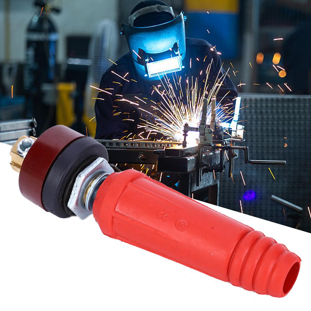 5pcs 1025 Square Quick Connectors European Connecting Welding Long Round Type Red