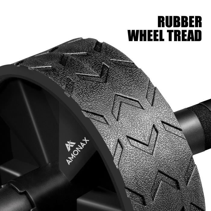 Roue Abdominale Convertible - AMONAX - AB Roller Wheel - Fitness - Mixte - Noir