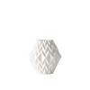 Simple Geometric Rhombus White Ceramic Vase Light Luxury Home Decoration Ornament High-End Art Flower Arrangement