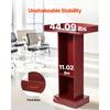 VEVOR Podium Stand, 1040 mm Wooden Lectern, Laptop Desk with Wide Reading Surface and Storage Shelf, Edge Stopper, Elegant Design, Flool-Standing