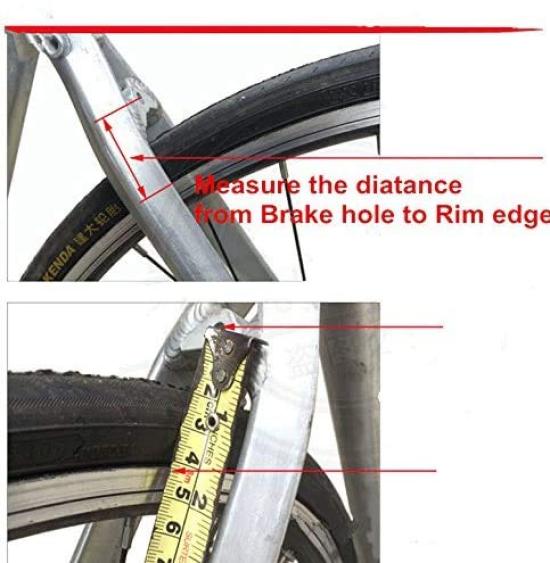 UPANBIKE Brzdový třmen na kolo Hliníková slitina Přední Zadní Sada brzdových třmenů pro Silniční kolo Kolo s pevným převodem + (stříbrný)