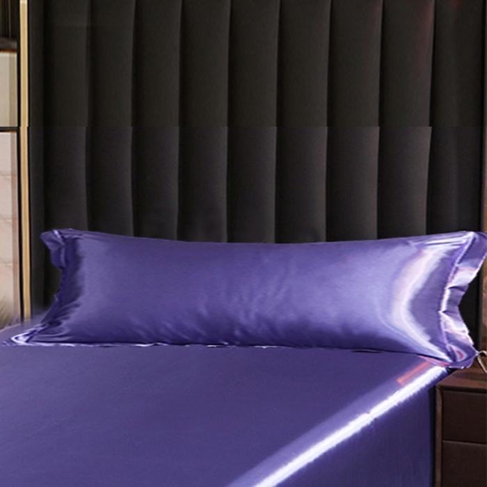 New Summer Washed Silk Long Pillowcase Double Pillowcase Couple 1.2 Meters 1.5m Long Ice Silk Pillowcase Without Sheets