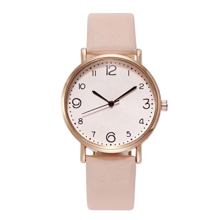 

Женские часы женские повседневные арабские цифры кожаные аналоговые кварцевые часы