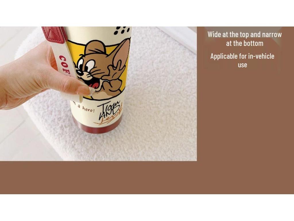 Tom and Jerry Stainless Steel Insulated Straw Cup - Cute Cartoon Coffee and Water Bottle