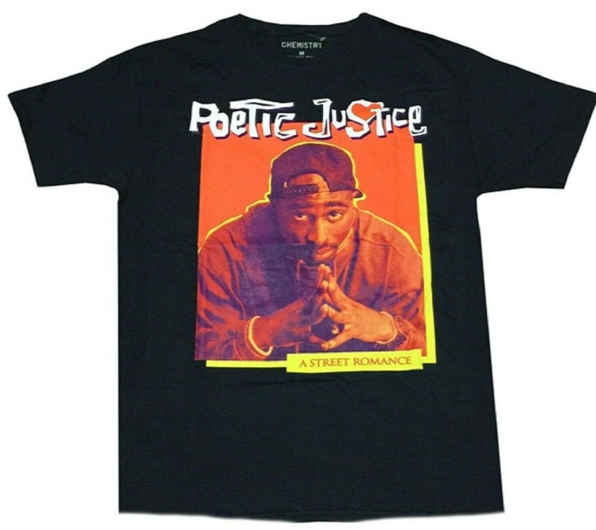 Tupac Poetic Justice Men s Black 1993 Classic T-shirt - NWT L