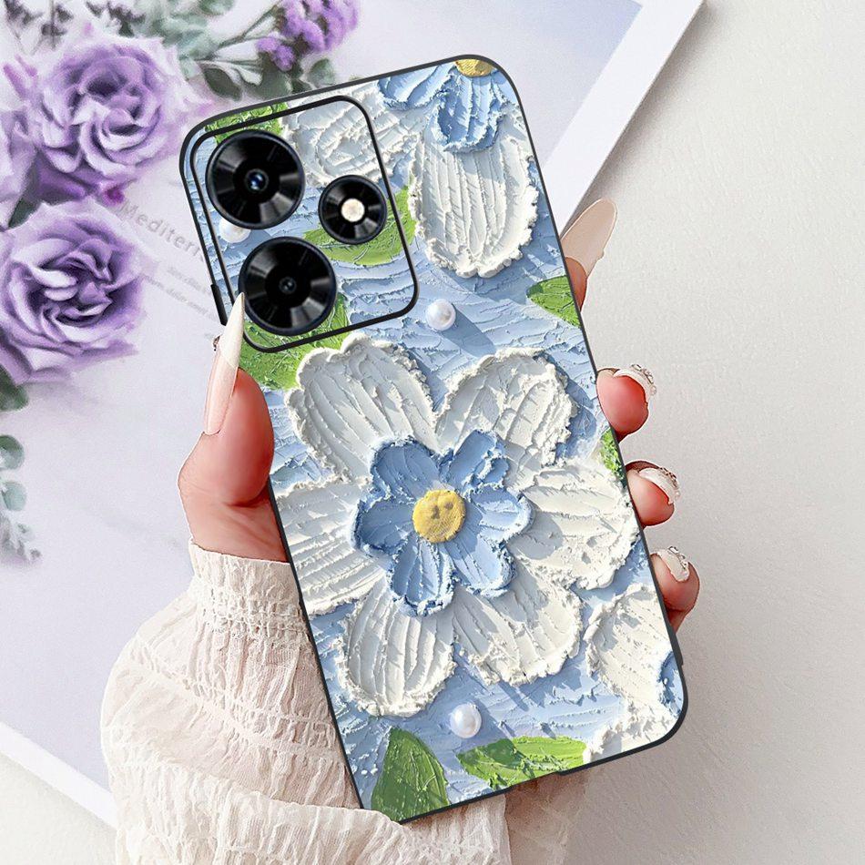 Für Infinix Hot 30 Play 30i Hot30 4G Elegante Florale Schmetterlings-Handyhülle Für Infinix Hot30i 30 30Play Weiche Silikon-TPU-Hüllen