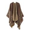 Autumn And Winter New Cashmere Cape Cashew Flower Fashionable Warm Split Shawl