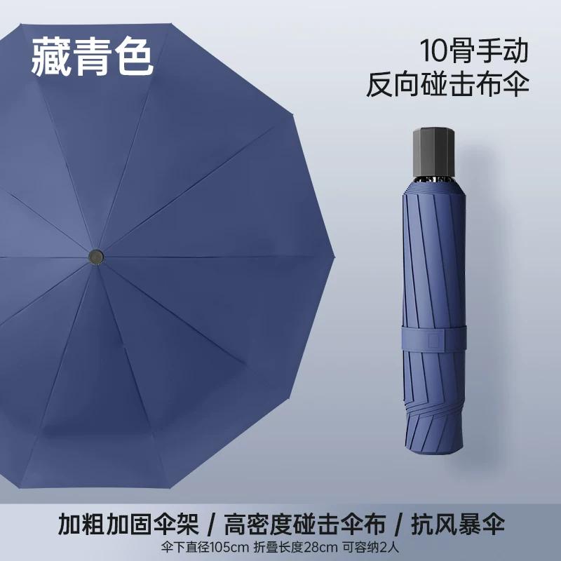 Oversized Umbrella Extra Large Thickened Reinforced Men Strong Wind-Resistant Sun Umbrella for Female Students