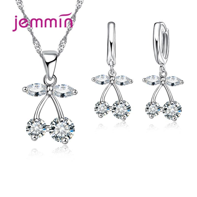 European Brand JEMMIN Rainestone Pendant Necklace/Earring Women Jewelry Sets Wholesale
